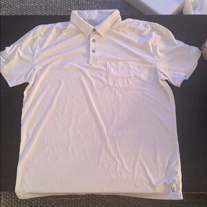 Vuori White Polo Shirt with Button Placket